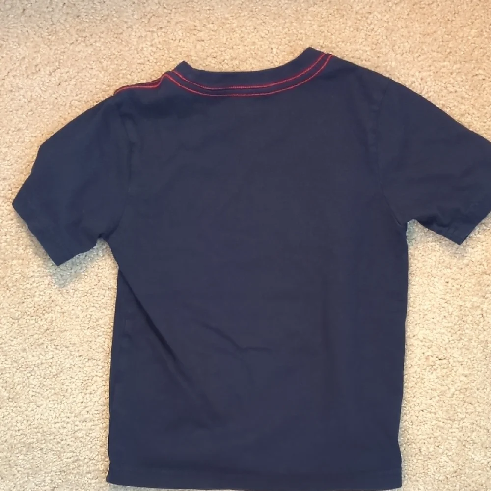 Gymboree Navy Shark Tee with Red Accents